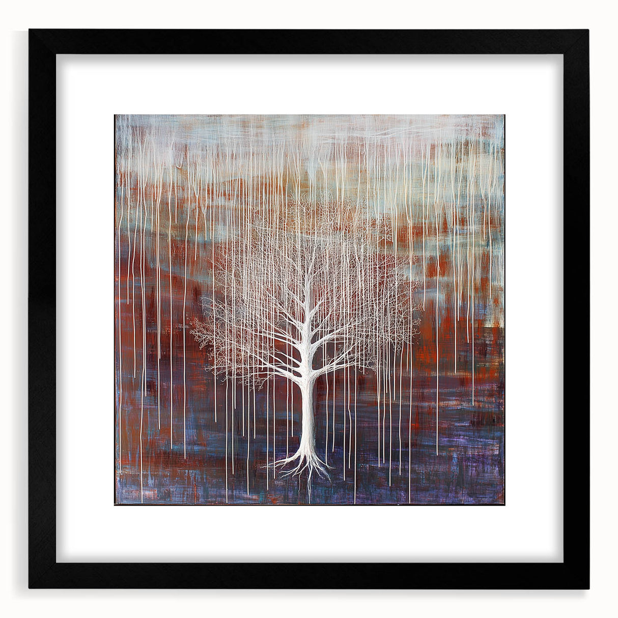 Elegant Dining Room Wall Art – Abstract Tree Canvas Print