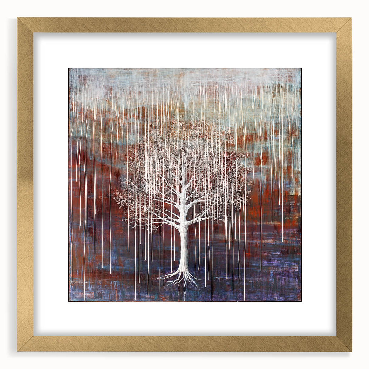 Elegant Dining Room Wall Art – Abstract Tree Canvas Print