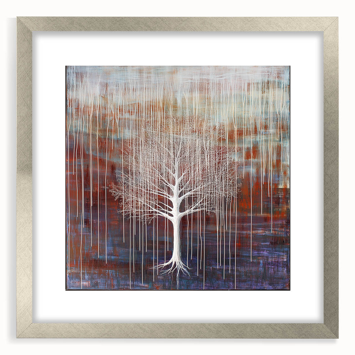 Elegant Dining Room Wall Art – Abstract Tree Canvas Print