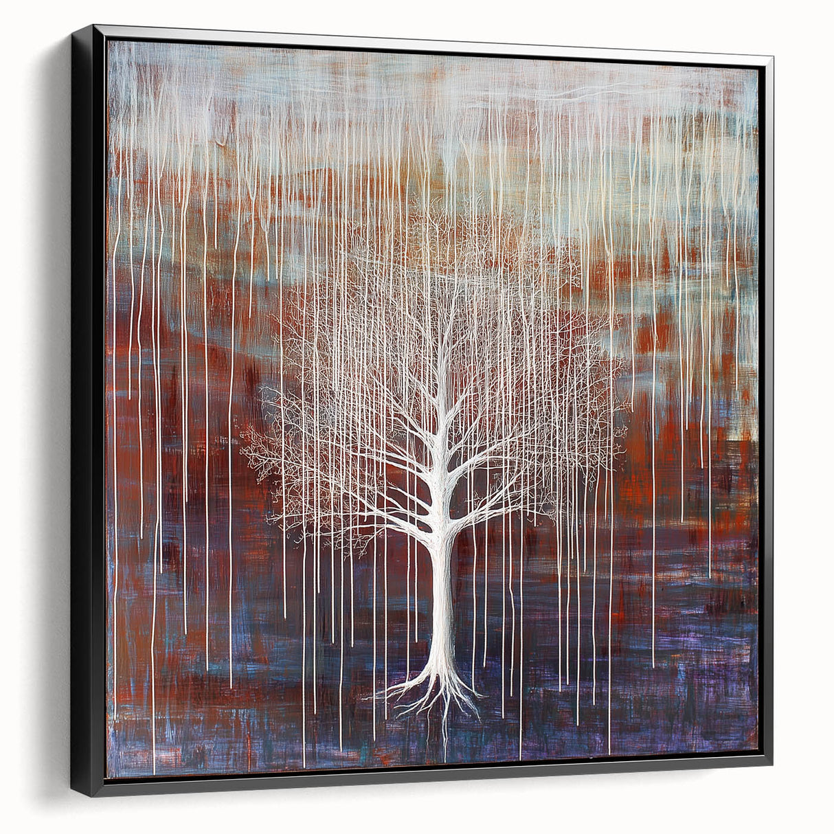 Elegant Dining Room Wall Art – Abstract Tree Canvas Print