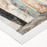 Abstract figurative art on rolled canvas showcasing vibrant colors and intricate patterns, designed for contemporary decor; presented in a protective cardboard tube.