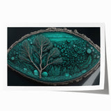 Abstract floral wall art print showcasing vibrant colors and intricate designs, ideal for home decor. The artwork is rolled for easy shipping and display.