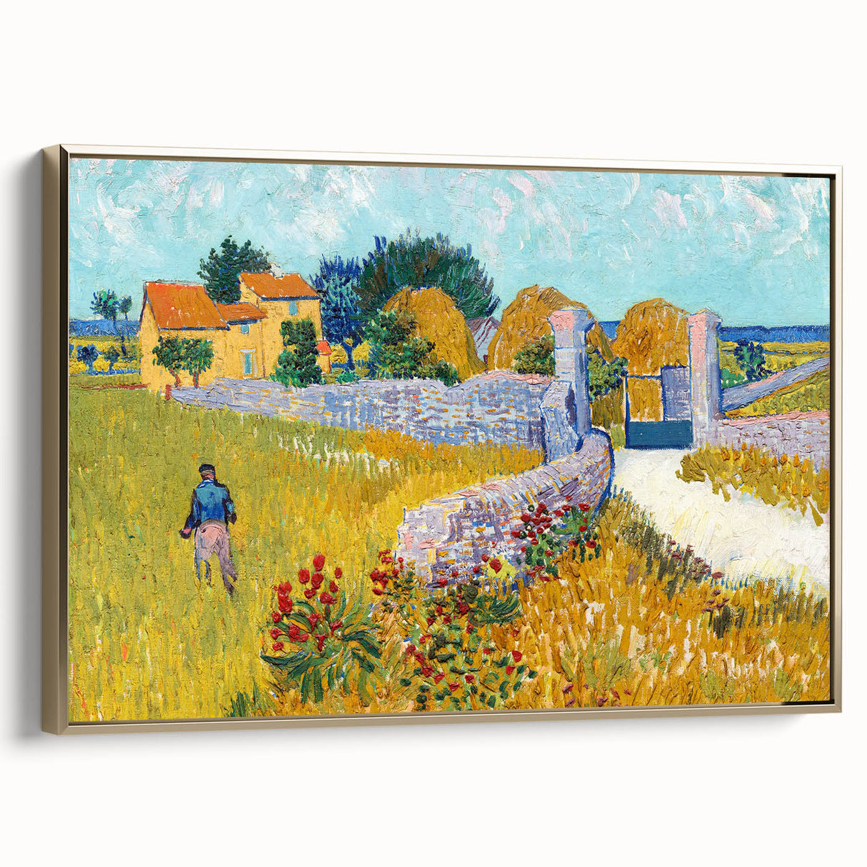 Impressionist Landscape - Farmhouse in Provence by Vincent van Gogh Print