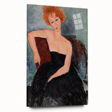 Modern Wall Art - Elegant Redheaded Woman in Evening Dress - Art Print