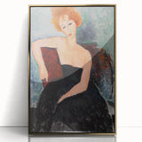 Modern Wall Art - Elegant Redheaded Woman in Evening Dress - Art Print