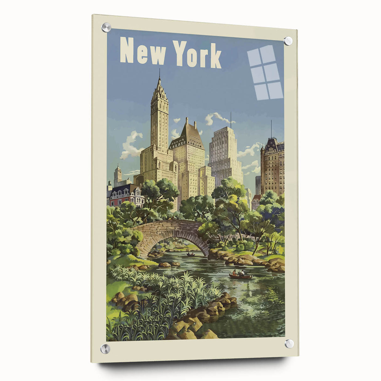 Retro New York Poster – Vintage Central Park Art Print
