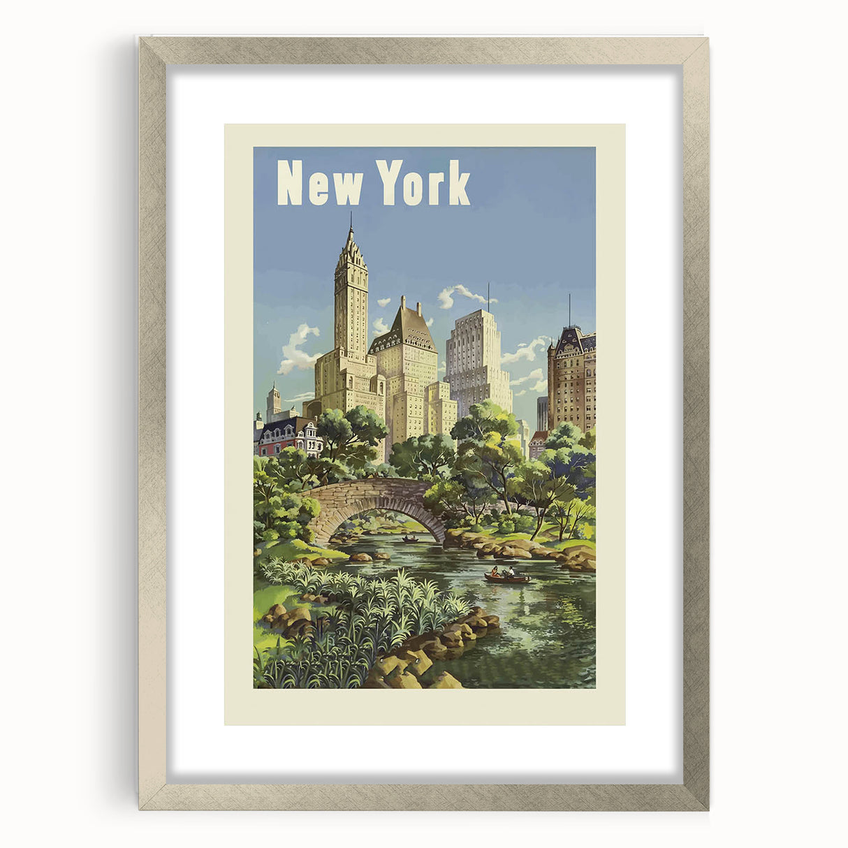 Retro New York Poster – Vintage Central Park Art Print