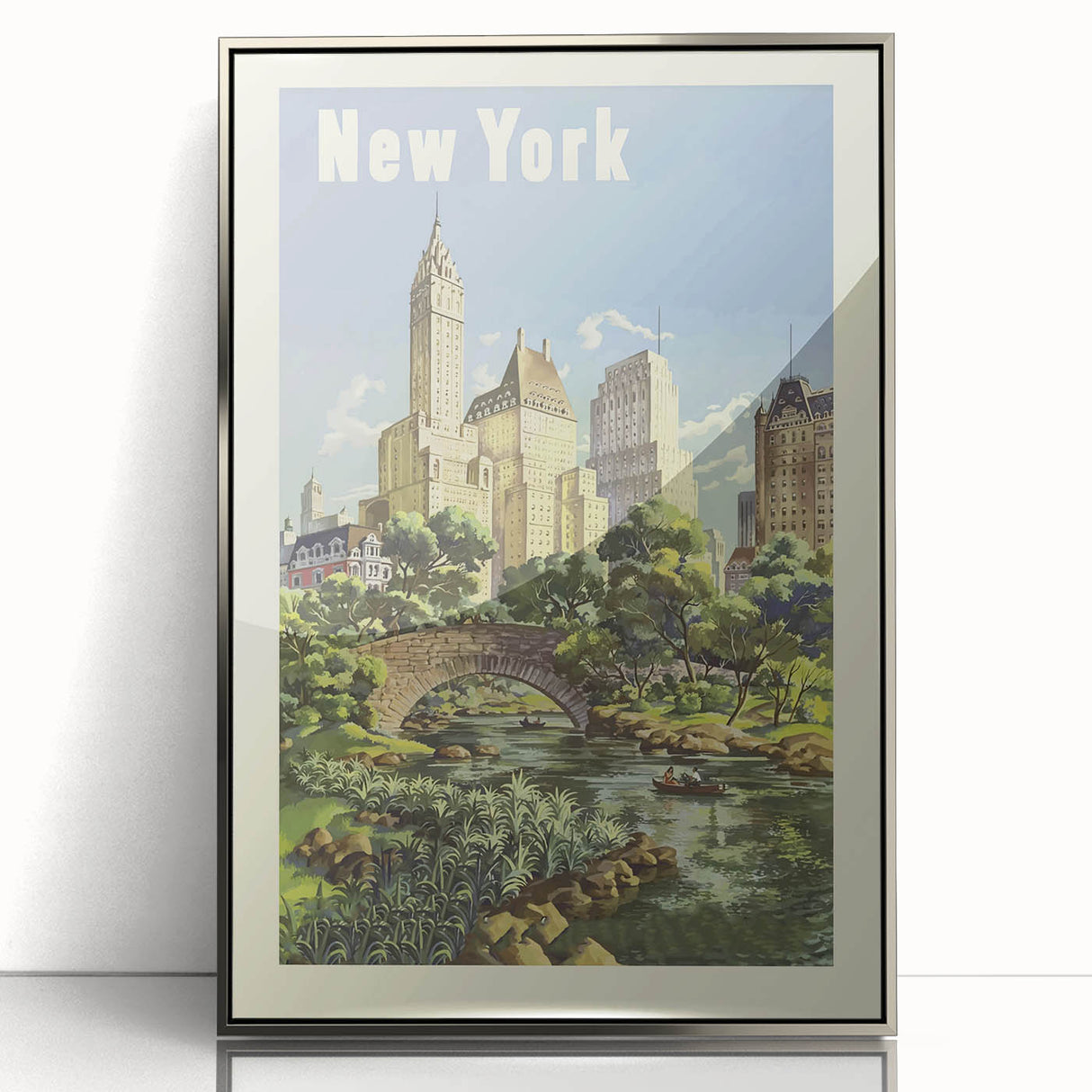 Retro New York Poster – Vintage Central Park Art Print