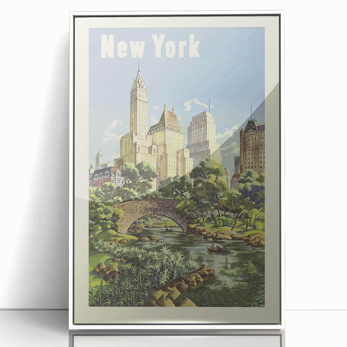 Retro New York Poster – Vintage Central Park Art Print