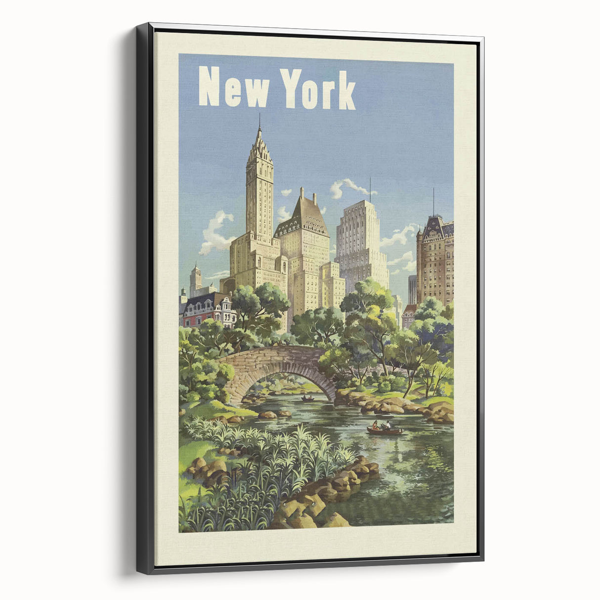 Retro New York Poster – Vintage Central Park Art Print