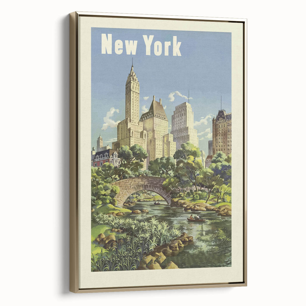 Retro New York Poster – Vintage Central Park Art Print