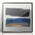 Geometric Abstract Wall Decor – Royal Blue and Gold Brushstroke Art