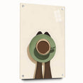 Large abstract wall art on acrylic glass depicting vibrant food and drink imagery, suitable for dining room decor.