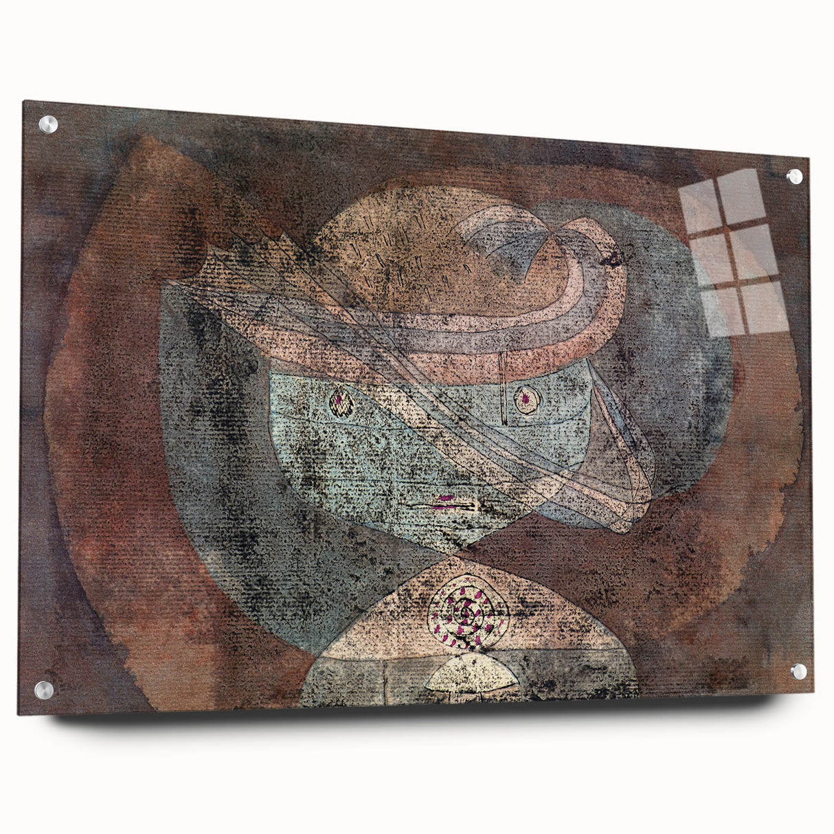 Abstract Child Portrait - Modern Wall Art with Earthy Tones and Texture