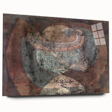 Abstract Child Portrait - Modern Wall Art with Earthy Tones and Texture