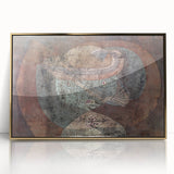 Abstract Child Portrait - Modern Wall Art with Earthy Tones and Texture