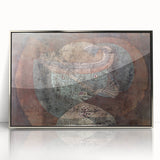 Abstract Child Portrait - Modern Wall Art with Earthy Tones and Texture
