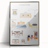 Furniture Kids Educational Wall Art - Learning Poster for Classrooms