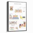 Furniture Kids Educational Wall Art - Learning Poster for Classrooms