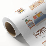 Furniture Kids Educational Wall Art - Learning Poster for Classrooms