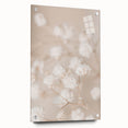 Large abstract wall art in vibrant blue and gold tones on acrylic glass, ideal for dining room ambiance.