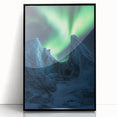 Framed acrylic artwork depicting stunning cliffs in a vibrant landscape, showcasing rich colors and intricate details, perfect for enhancing home decor.