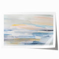 Abstract landscape wall art print showcasing vibrant colors and fluid shapes, rolled and ready for framing, perfect for modern home decor accents.