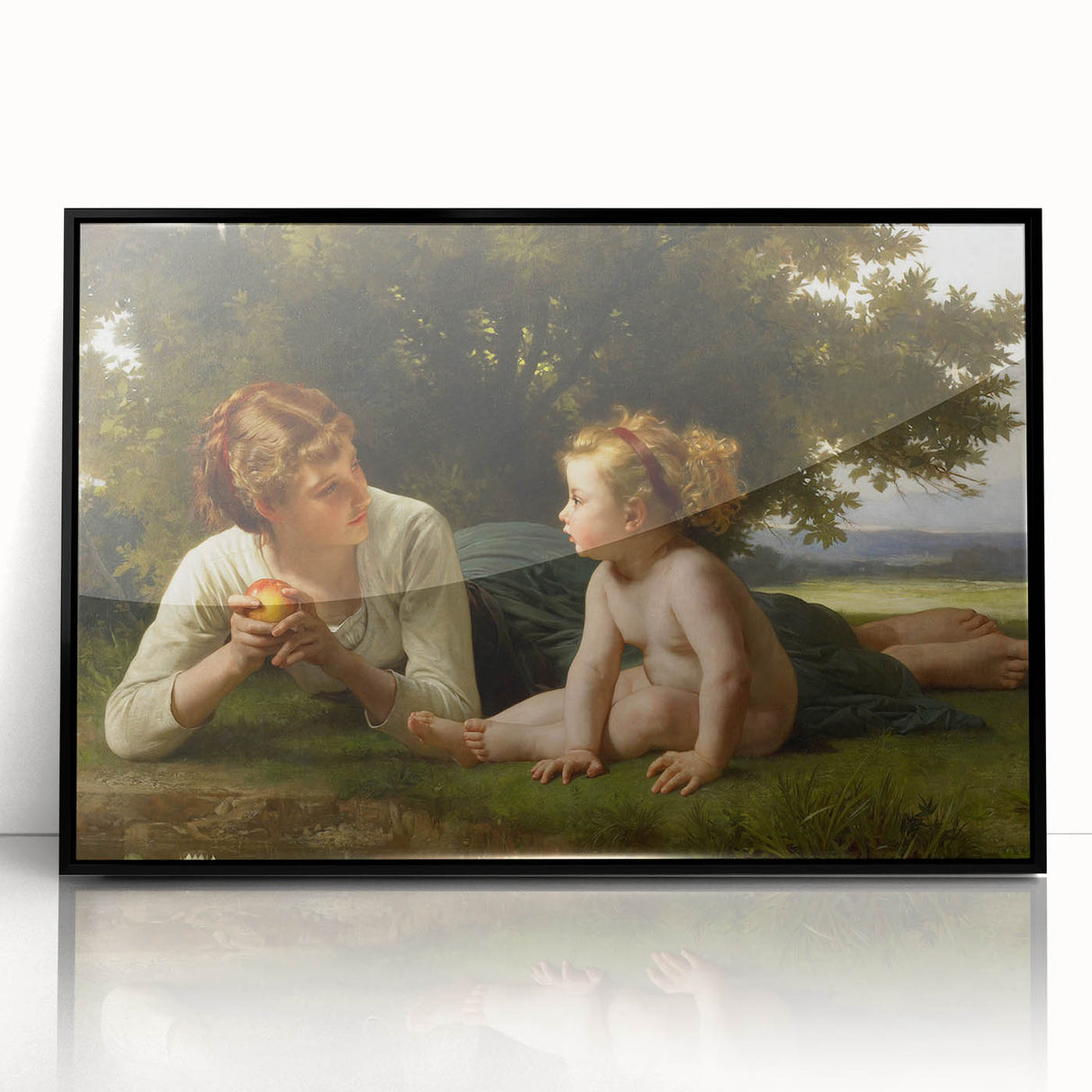 Classical Realism Painting - Temptation (1880) Realism Art Canvas Print
