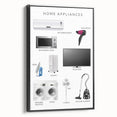 Home Appliances Kids Educational Wall Art - Learning Poster