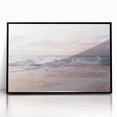 Large abstract wall art depicting summer themes in vibrant colors on a black framed acrylic.