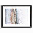 Abstract landscape wall art framed with a black mat, showcasing vibrant colors and intricate textures, perfect for modern home decor. Ideal for enhancing any living space.