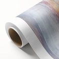 Abstract landscapes wall art on rolled canvas showcasing vibrant colors and fluid shapes, ideal for modern decor, presented in a protective cardboard tube.