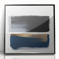Abstract Art Prints – Bold Black and Navy with Metallic Gold Accents