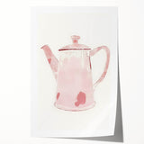 Extra large rolled canvas print featuring a floral design in pastel hues.