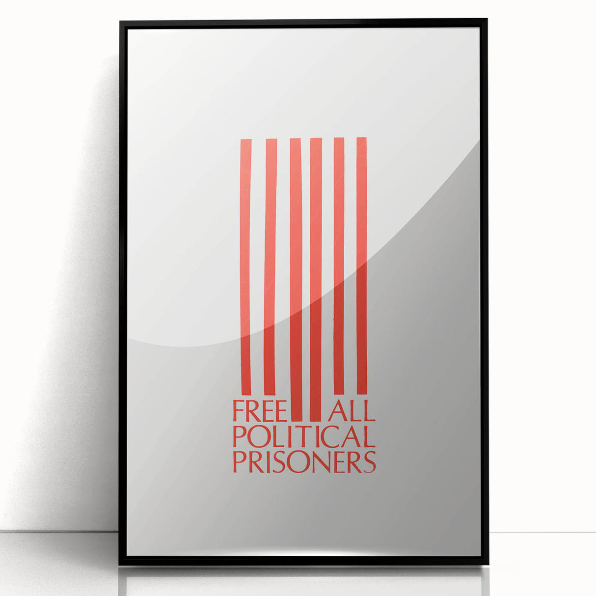 Vintage Wall Art - Free All Political Prisoners Poster - Protest Art Print