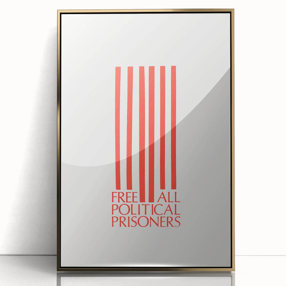 Vintage Wall Art - Free All Political Prisoners Poster - Protest Art Print