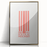 Vintage Wall Art - Free All Political Prisoners Poster - Protest Art Print