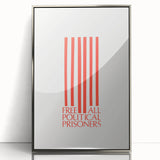 Vintage Wall Art - Free All Political Prisoners Poster - Protest Art Print