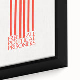Vintage Wall Art - Free All Political Prisoners Poster - Protest Art Print