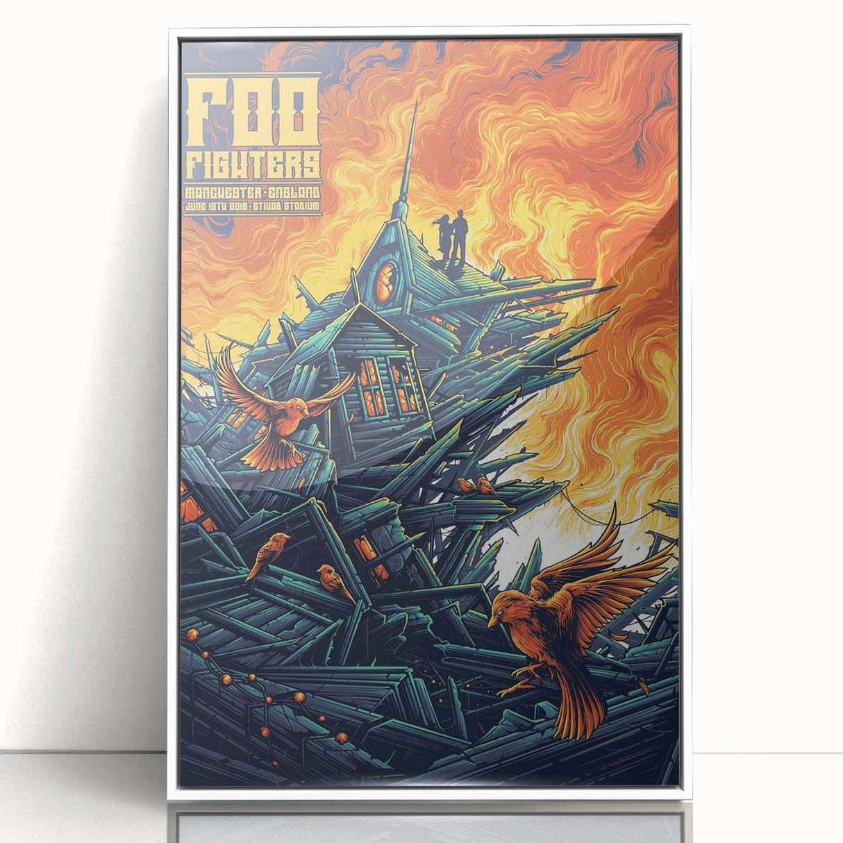 Foo Fighters Retro Wall Art - Vintage Prints & Concert Poster