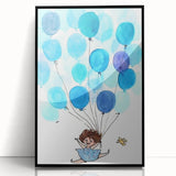 Up in the Sky - Kids Wall Art Prints Boys Room Wall Art