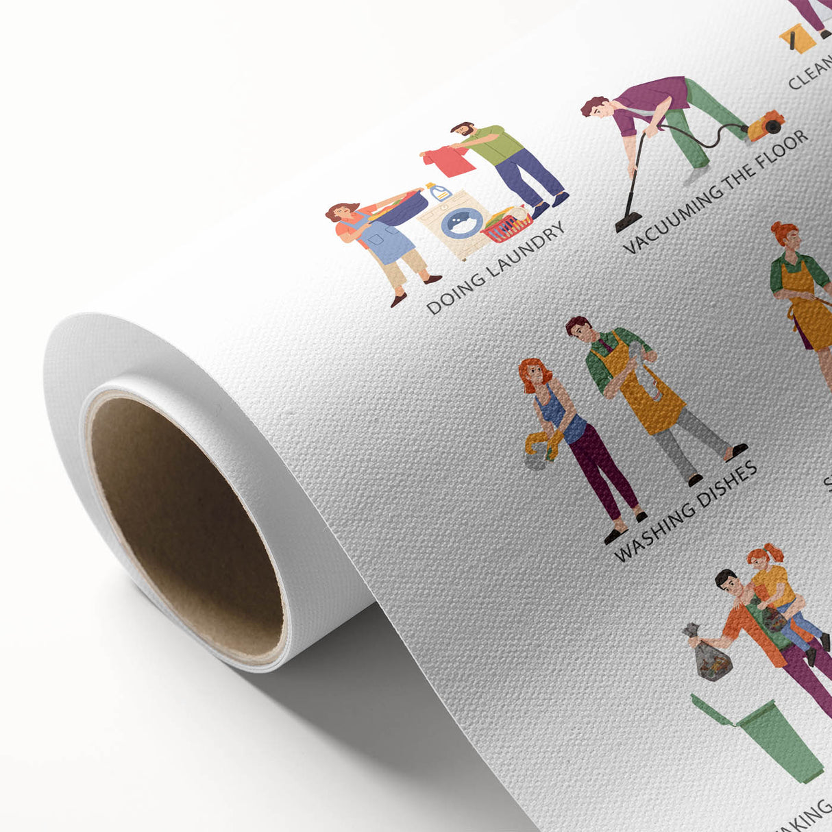 House Chores Educational Wall Art - Kids' Learning Poster
