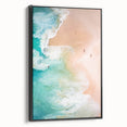 Black and white framed canvas depicting a vintage landscape scene, ideal for bedroom wall art.