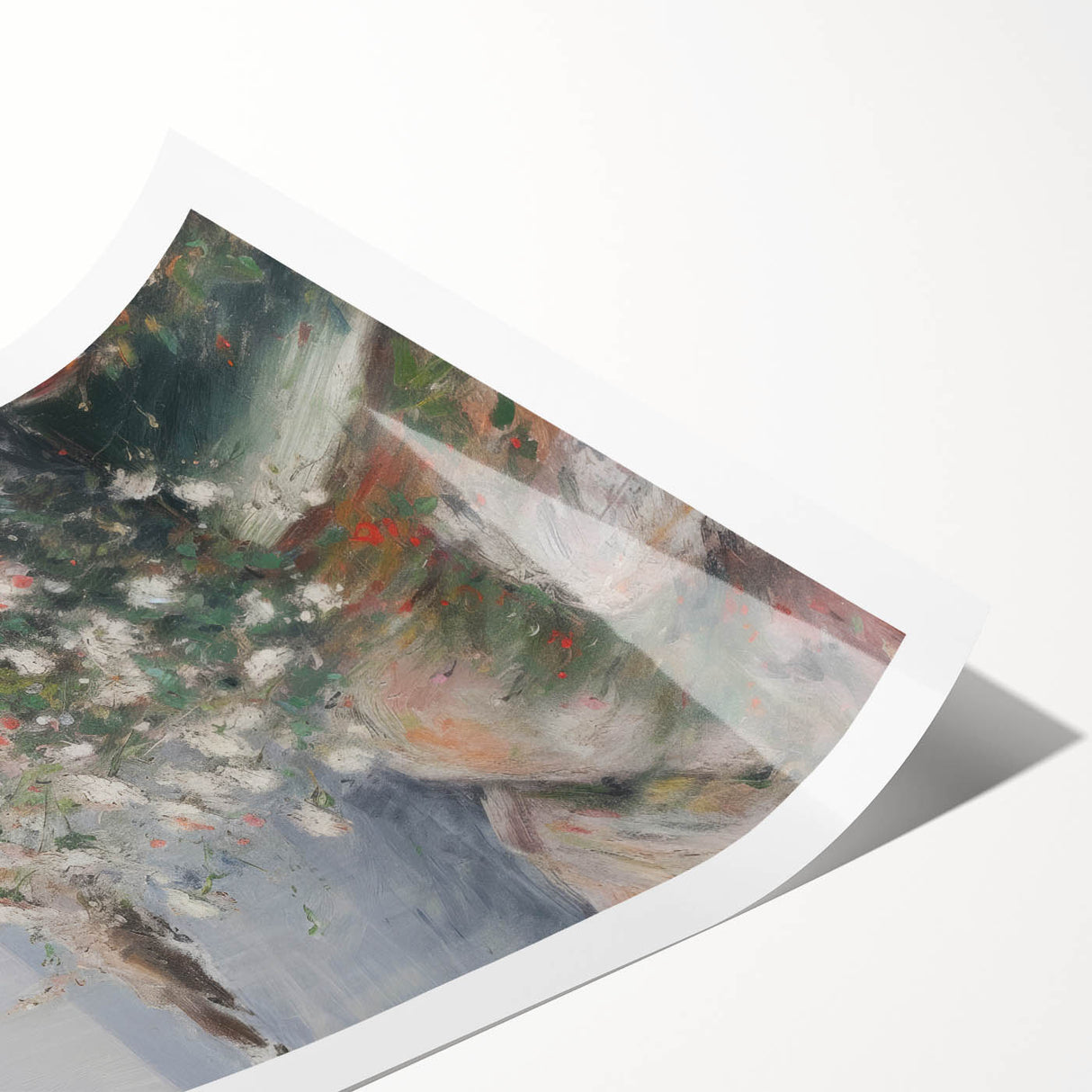 Coastal Wildflowers Living Room Wall Art – Modern Canvas Print