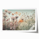 Abstract floral wall art print showcasing vibrant colors and intricate patterns, rolled and ready for display, ideal for home decor enhancement.