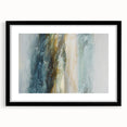 Abstract landscape wall art framed with a black mat, showcasing vibrant colors and intricate textures that enhance modern home decor. The piece adds a stylish touch to any interior space.