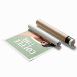 Extra large rolled print featuring delicate floral art in soft pastel colors, ideal for classy bathroom wall art.