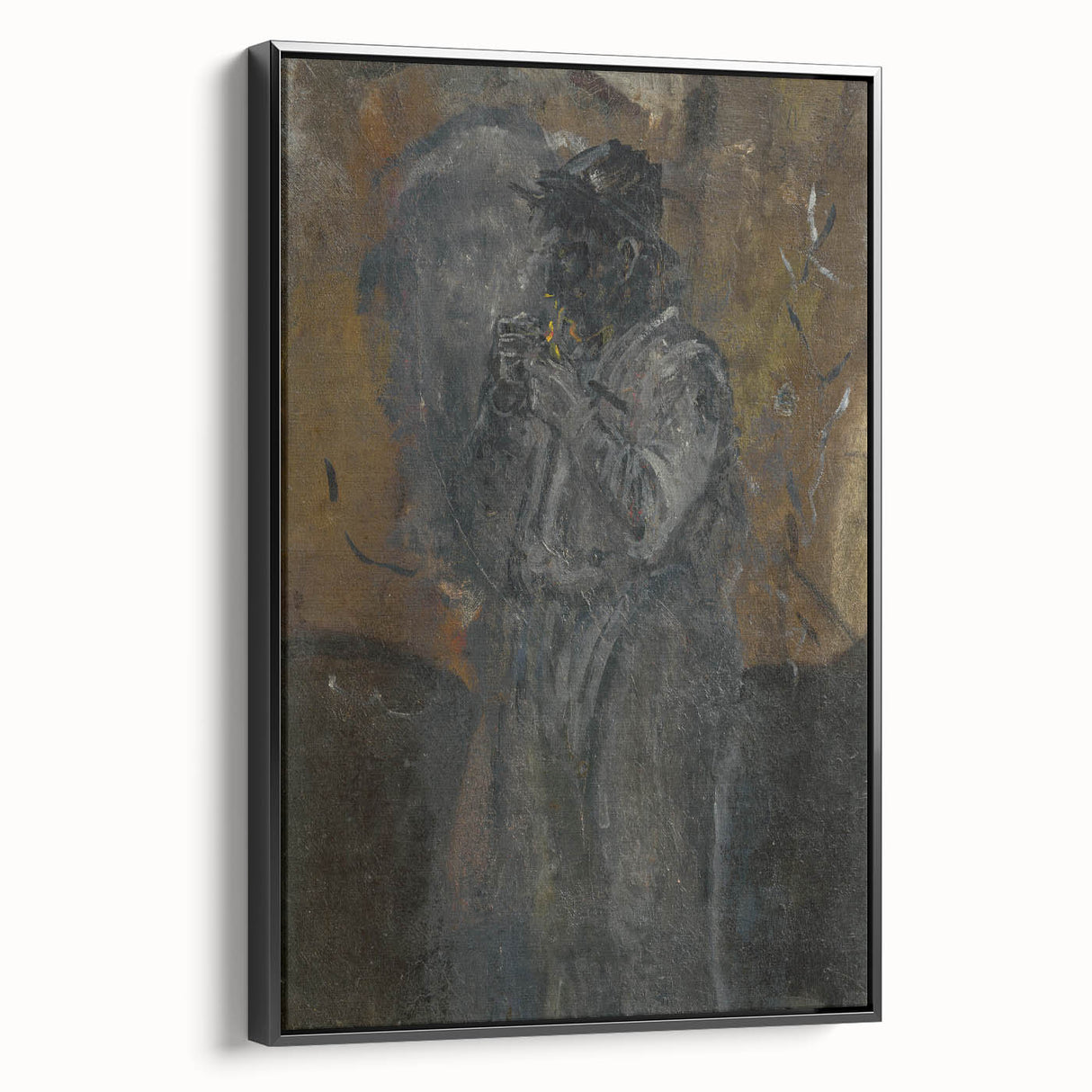 Impressionism Wall Art - Mysterious Figure of a Man - Dark Moody Art Print