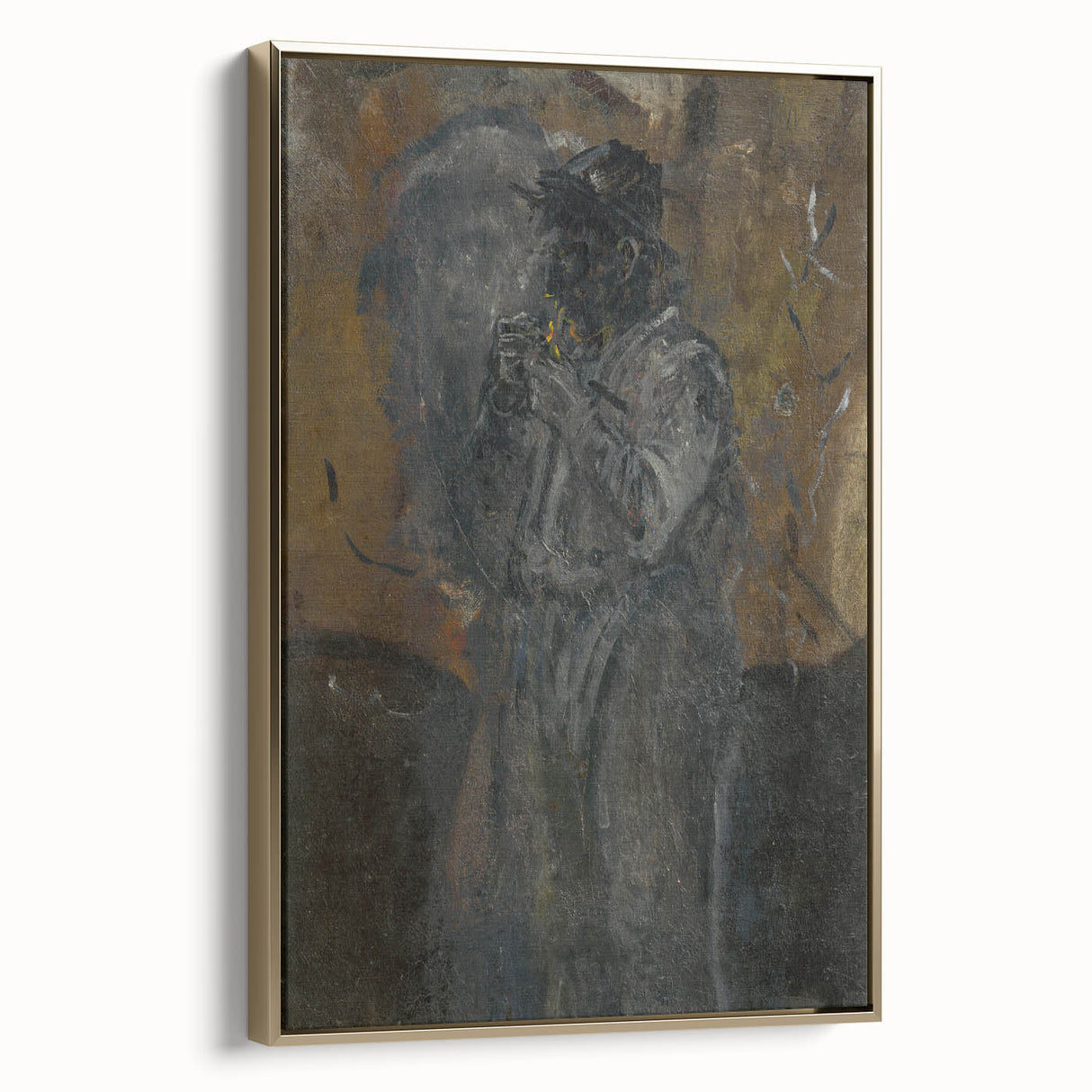 Impressionism Wall Art - Mysterious Figure of a Man - Dark Moody Art Print
