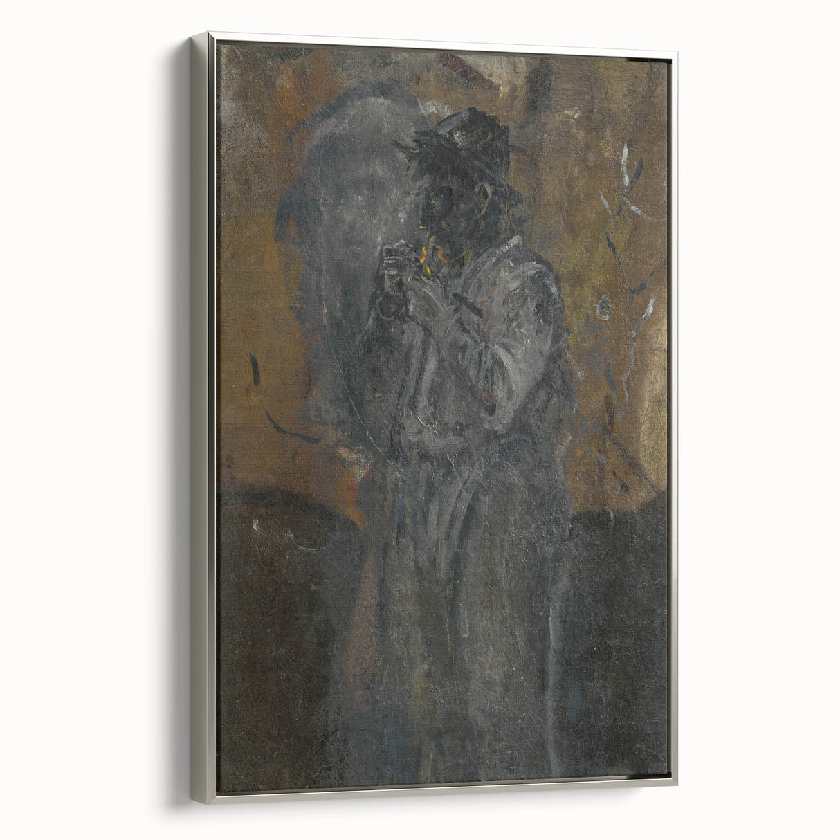 Impressionism Wall Art - Mysterious Figure of a Man - Dark Moody Art Print